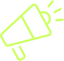 Icon for 'marketing agency', represented by a megaphone