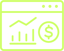 Icon showing dashboard with statistic icons, representing 'Quality Assurance'