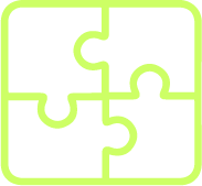 Icon of four puzzle pieces interconnected, representing 'Seamless Transition'